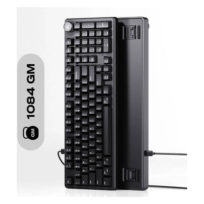 Cybeart Akula 99 Lite Mechanical Gaming Keyboard | 99% Compact Full-Size Layout | Hot-Swappable Linear Switches | RGB Backlit | USB-C Wired | Media Knob | Black | KB-AKULA99LITE-CYB01