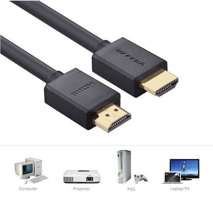 UGREEN HD104 HDMI to HDMI Cable with Ethernet | 4K Resolution Support | 10.2Gbps Data Transfer Rate | Gold-Plated Connectors | Up to 30M Length | Black