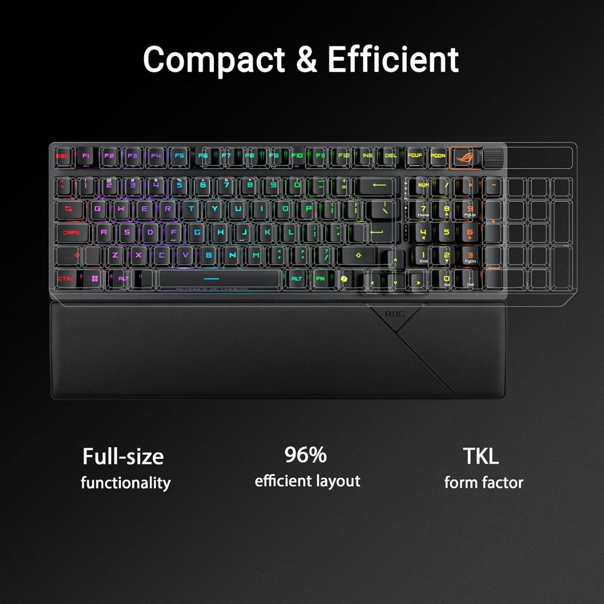 Asus ROG X901 Strix Scope II Gaming Keyboard – -96% Layout, English & English-Arabic, Tri-Mode, Hot-Swappable, RGB