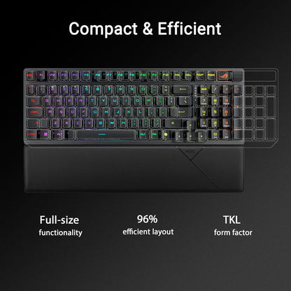 Asus ROG X901 Strix Scope II Gaming Keyboard – -96% Layout, English & English-Arabic, Tri-Mode, Hot-Swappable, RGB