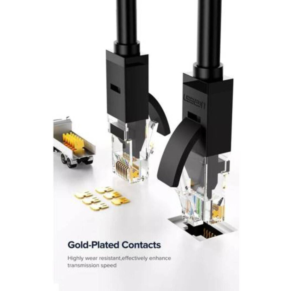 UGREEN 20165 Cat 6 U/UTP LAN Cable | 15m | 26AWG | CCA | Unshielded Twisted Pair | Black
