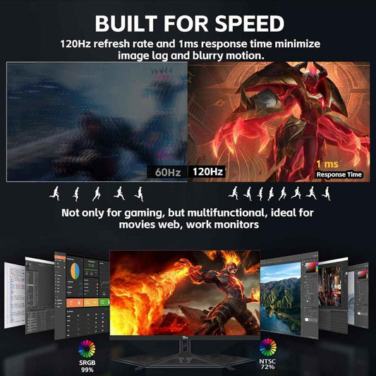 Twisted Minds ECO SERIES 27" Gaming Monitor – FHD IPS, 120Hz, 1ms, HDMI 2.1 &  DP 1.4 | TM27FHD120IPS