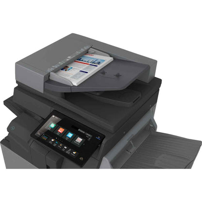 SHARP BP-50C26 MFP Color Laser Printer, 26 ppm Print Speed, Std 650 Max 6300 Sheets Paper Capacity, 128GB SSD, 1200 DPI, 10.1" Touch Display, Wireless LAN, Smart Scanning, Gray | BP-50C26