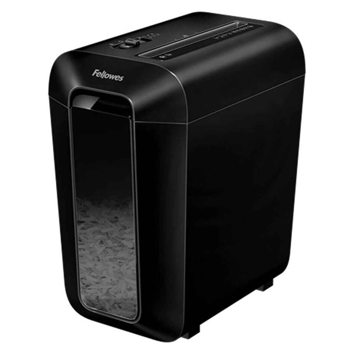 Fellowes Powershred LX65 Cross-Cut Paper Shredder | 10 Sheet Capacity | 4 x 40mm Cross-Cut Particles | SafeSense Technology | 22L Bin | Black | 4400701
