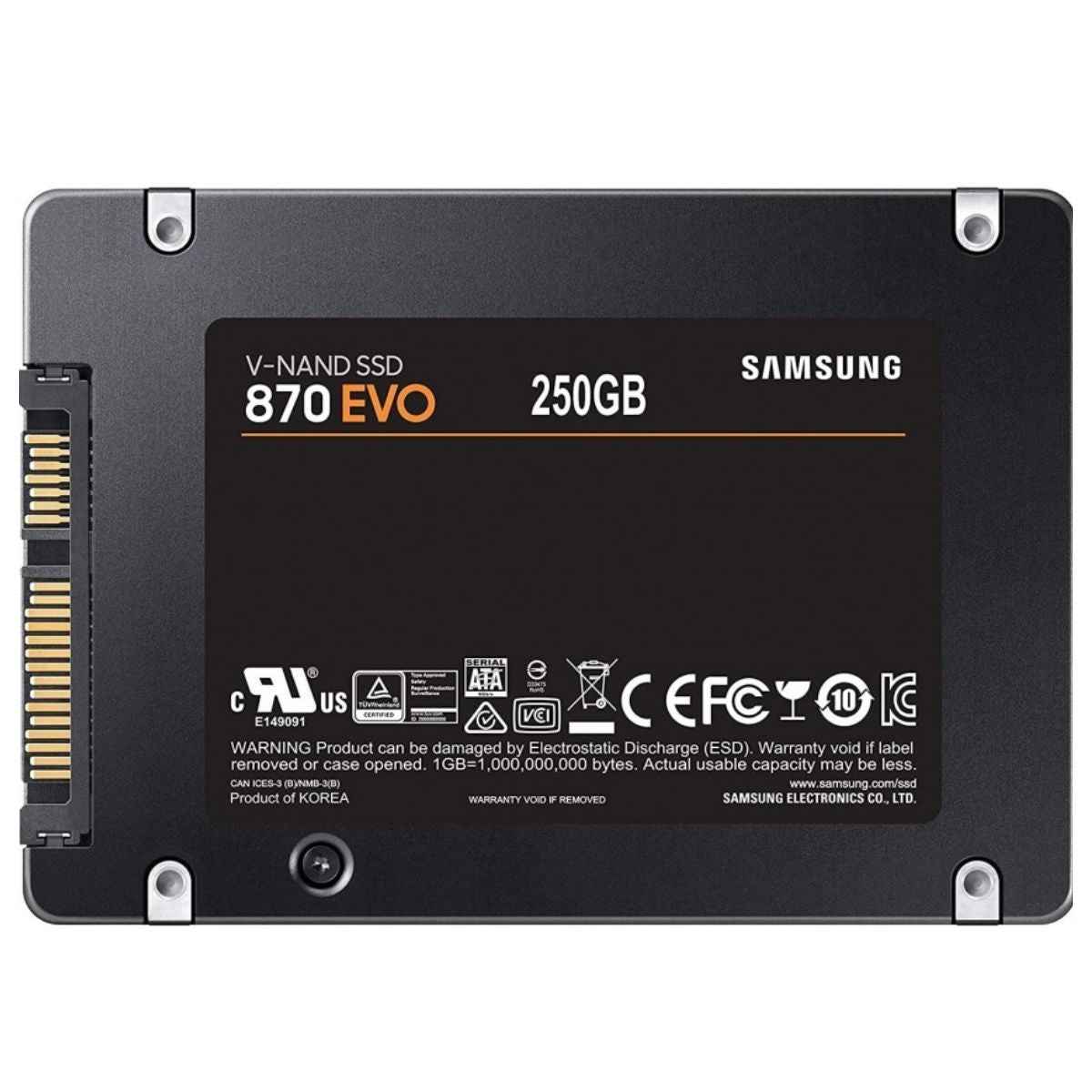Samsung 870 EVO SATA III Internal SSD – Up to 4TB, 2.5" SSD, 560MB/s Read, 530MB/s Write
