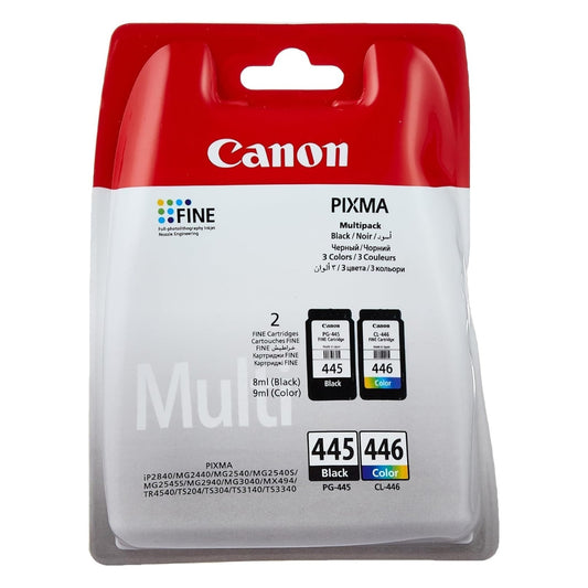 Canon PG-445 / CL-446 BK/C/M/Y Original Ink Cartridge Set – Vibrant Color &amp; Sharp Black Printing, Reliable Canon Performance