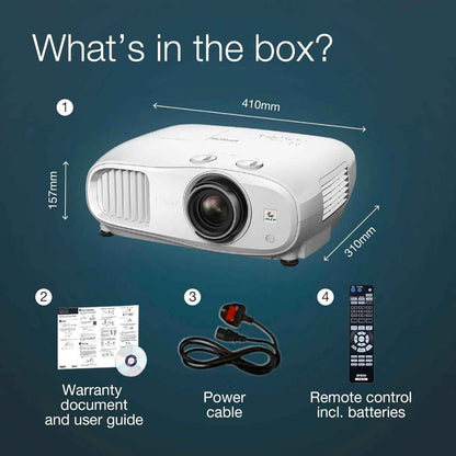 Epson EH-TW7100 3LCD 4K PRO-UHD Home Cinema & Gaming Projector – 3000 Lumens, BT Connect, Up to 500″ Display