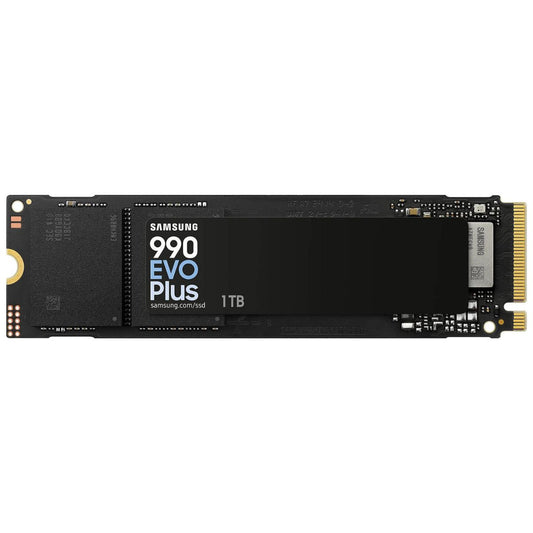 Samsung 990 EVO Plus Internal SSD – 1TB, PCIe Gen 4.0 x4 / Gen 5.0 x2, NVMe 2.0, Up to 7,150 MB/s Read & 6,300 MB/s Write