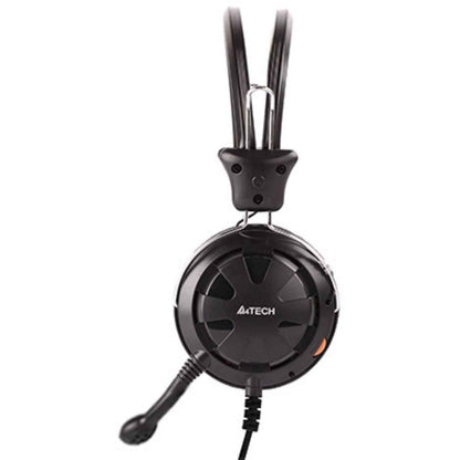 A4Tech HS-28i ComfortFit Stereo Headset – 40mm Driver, Noise Cancelling Mic, 3.5mm Jack, Black