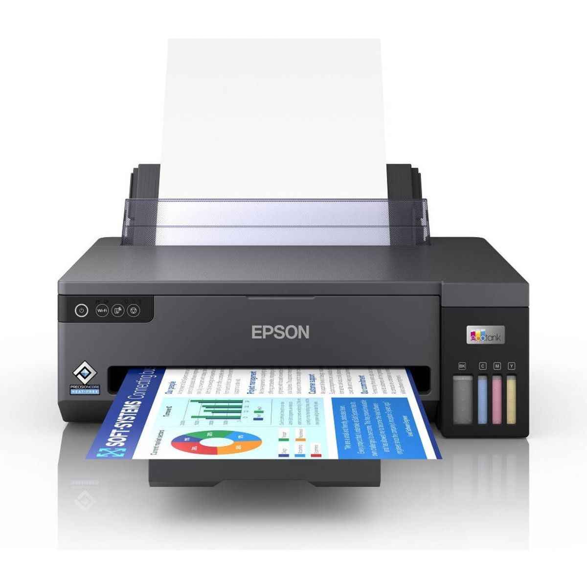 Epson L11050 Printer, Up to 15 IPM Print Speed, Wi-Fi Direct, High Yield Ink Bottles, Epson Connect, Integrated Front Facing Ink Tank System, Bi-Directional Printing, Black | C11CK39403DA