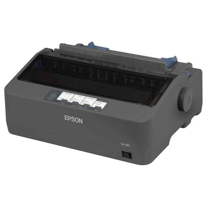 Epson LQ-350 Impact Dot Matric Printer, 360 x 180 DPI Resolution, 24-Pin, 80-Column, 10 CPI - 347 Chars/s, 10,000 Operating Hours MTBF, Gray | C11CC25002