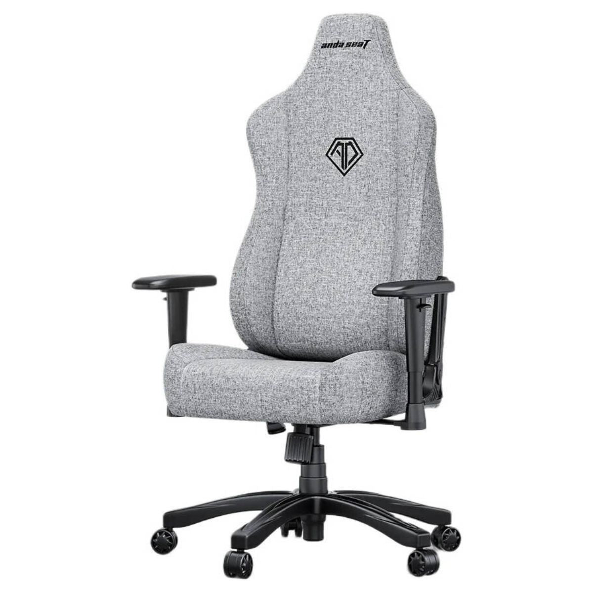 AndaSeat Novis L Gaming Chair | Linen Fabric | Ash Gray | 155–190cm | 5cm Raised Lumbar | AD23-L-01-G-F