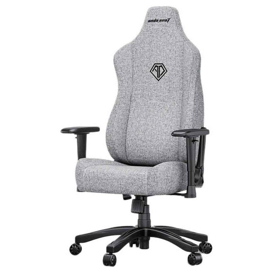 AndaSeat Novis L Gaming Chair | Linen Fabric | Ash Gray | 155–190cm | 5cm Raised Lumbar | AD23-L-01-G-F