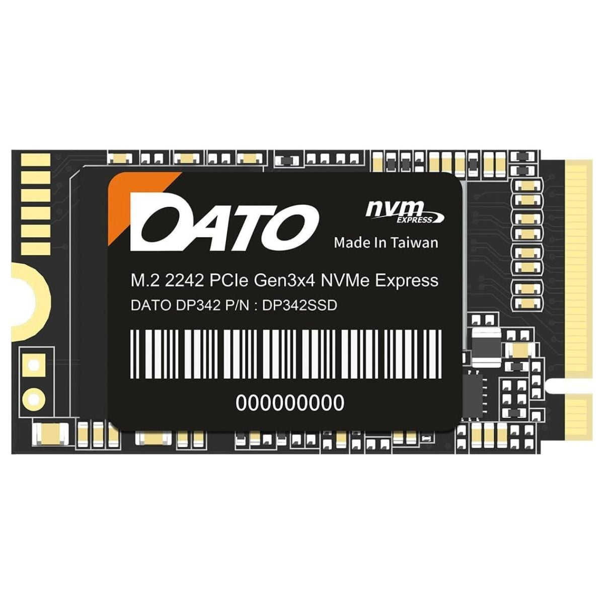 DATO DP342 512GB M.2 2242 NVMe SSD | PCIe Gen3 x4 | Up to 2500MB/s Read | 1700MB/s Write