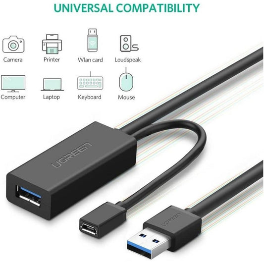 UGREEN USB 3.0 Extension Cable | Active Repeater with Signal Amplifier | 5M & 10M | 20826 / 20827