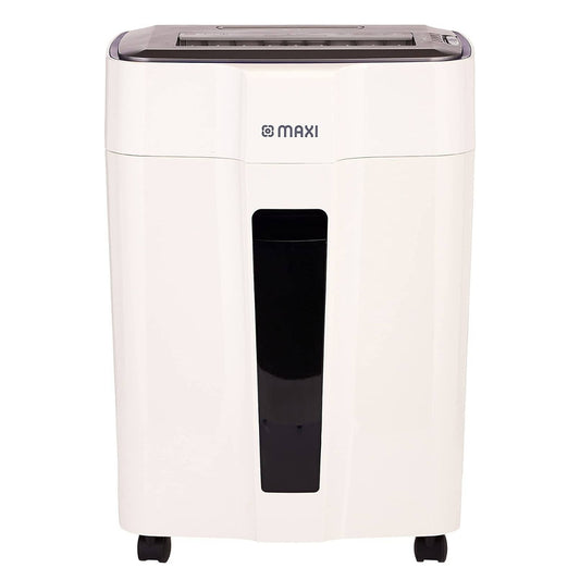 Maxi Cross Cut Shredder DM-120C – High Security Cross-Cut, 12-Sheet Capacity, 4×30mm Shred Size, 20L Bin, Auto Cut-Off, White/Black