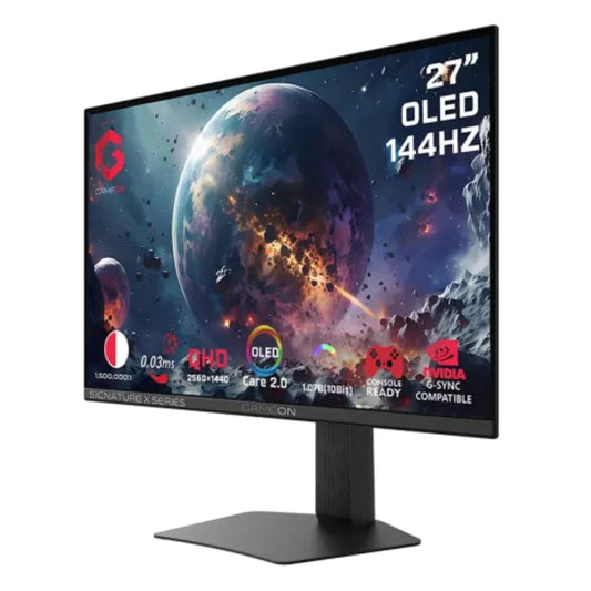 GAMEON GO27QDOLD144 27-Inch OLED QHD Gaming Monitor | 144Hz | 0.03ms | HDMI 2.1 | FreeSync & Adaptive-Sync | GO27QDOLD144