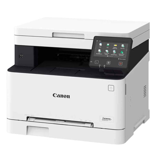 Canon i-SENSYS MF651Cw Wireless Colour Multifunction Laser Printer – Print, Copy, Scan, 18 ppm, 1200 × 1200 dpi, WiFi, Cloud Scan, 5” Touch LCD, White | 5158C009