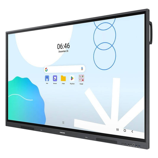 Samsung WAD Android OS Interactive Display, 86" 4K UHD IPS Touch Display, 8ms Response Time, 64GB Flash Memory, Wi-FI & Bluetooth Connectivity, Android 13, Space Gray | LH86WADWLGCXUE