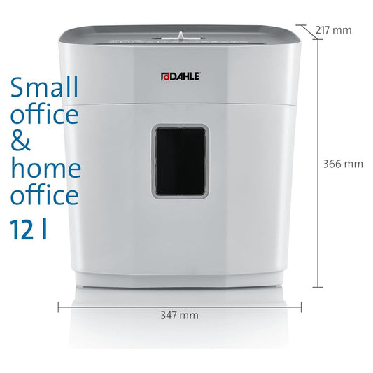 Dahle PaperSAFE PS100 Cross Cut Shredder, 5 x 18mm Particle Cut, P-4 Security Level, 5 Sheets Capacity, 12L Bin | DHL 23100-16609