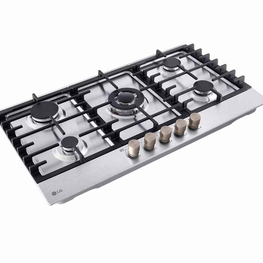 LG Built-in 900 Gas Cooktop – 5 Burners, Stainless Steel (CG5Z3626S)
