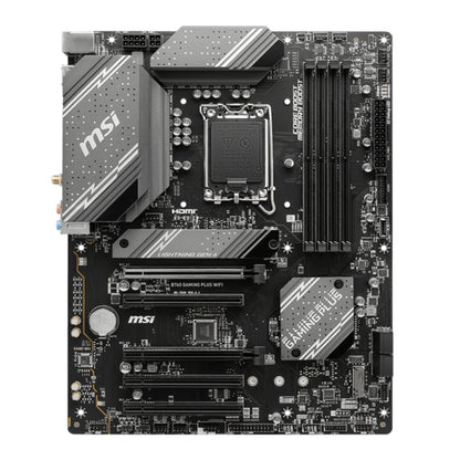 MSI B760 Gaming Plus WIFI DDR5 ATX LGA 1700 Socket Motherboard, Intel B760 Chipset, Dual-Channel Mode, Intel Wi-Fi 6E, 5x PCI-E x16 Slot, 2x M.2 Storage