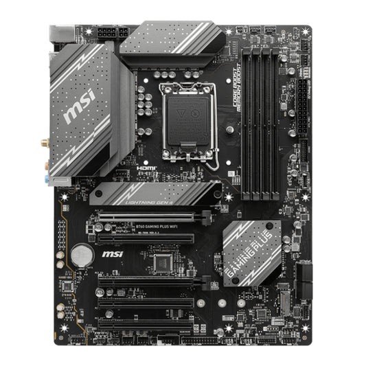 MSI B760 Gaming Plus WIFI DDR5 ATX LGA 1700 Socket Motherboard, Intel B760 Chipset, Dual-Channel Mode, Intel Wi-Fi 6E, 5x PCI-E x16 Slot, 2x M.2 Storage