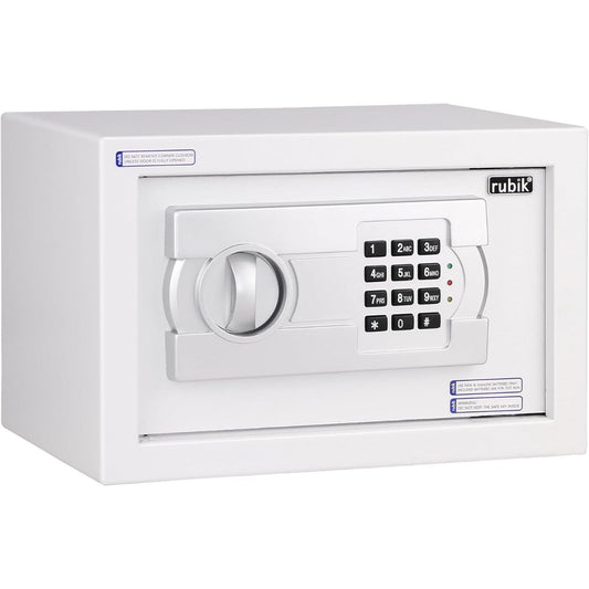 Rubik Medium Safe Box with Digital Keypad & Key Lock – 25x35x25cm, Black / White | RB25EG-B / RB25EG-W