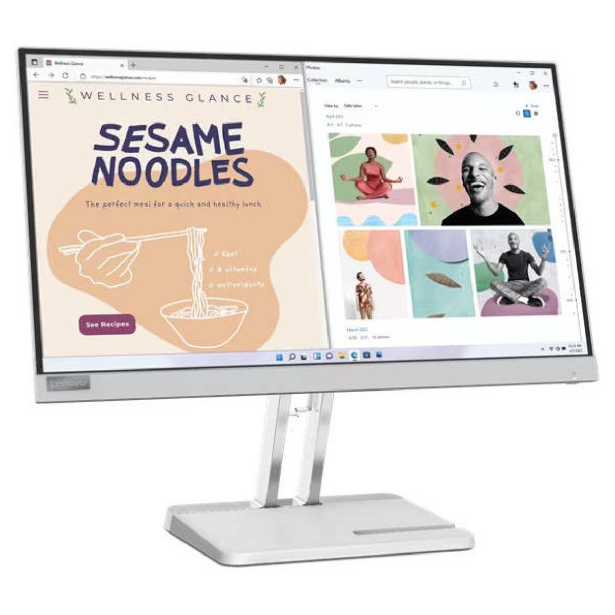 Lenovo L22e-40 Monitor – 21.5″ FHD VA Display, 75Hz, 4ms, AMD FreeSync, VESA Mount