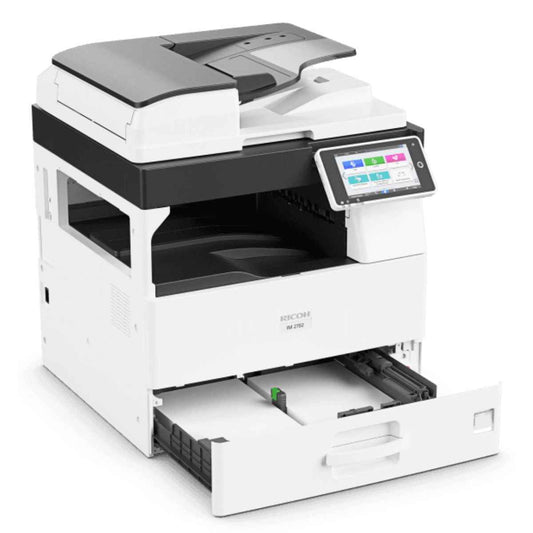 Ricoh IM 2702 A3 Black & White Multi-Function Laser Printer, Copy, Print, Scan, Optional Fax, 7" Colour Touch Operation Panel, 27 ppm Print Speed, 600 x 600 dpi Resolution, White | IM 2702