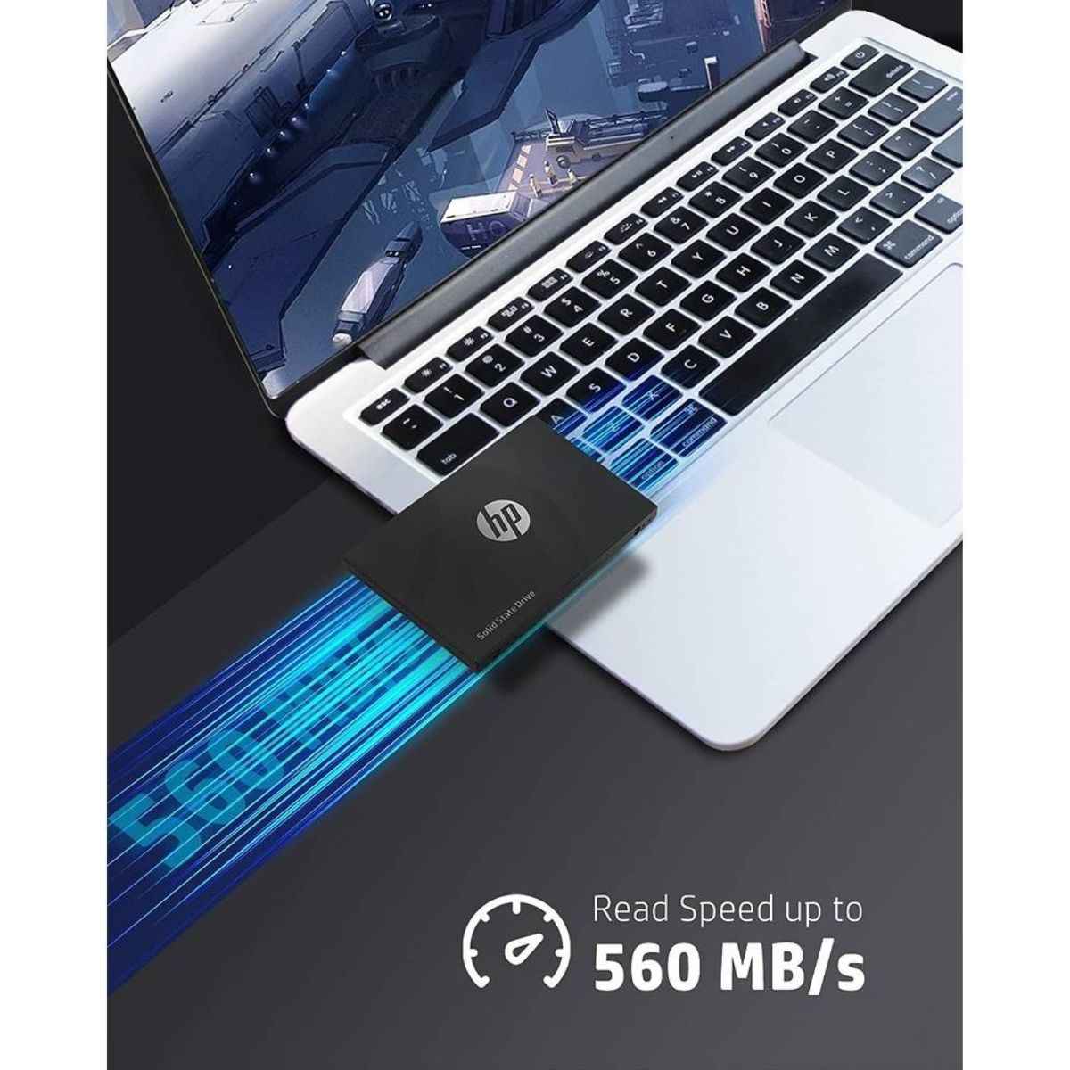 HP S750 SATA III 2.5" SSD – 512GB, Up to 560MB/s Read, 520MB/s Write, 3D NAND | 16L53AA#UUF