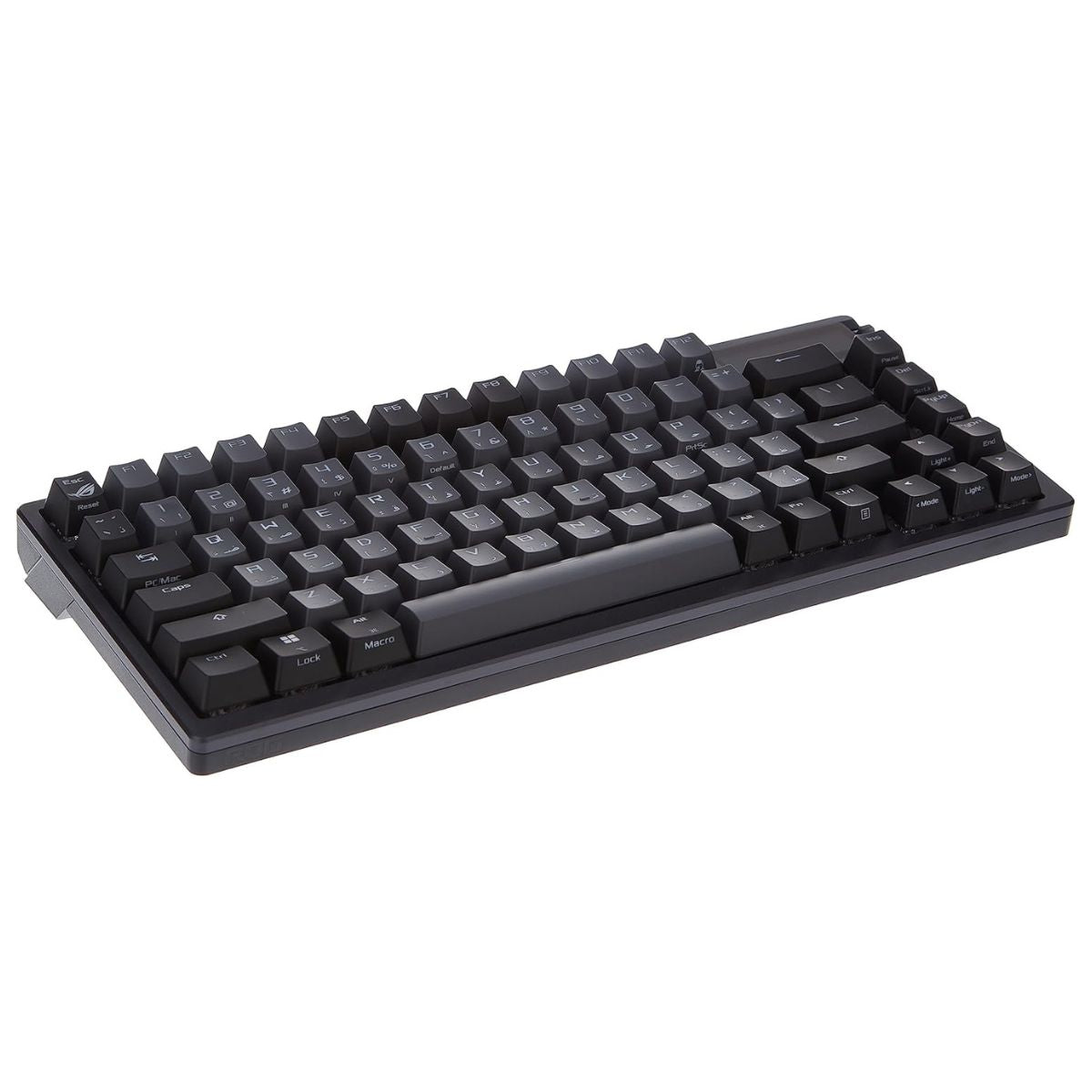 Asus ROG Azoth 75 DIY Custom RGB Gaming Keyboard – Black & White, 75%, OLED Display, Tri-Mode Connection, Hot-Swappable, ROG NX Switches