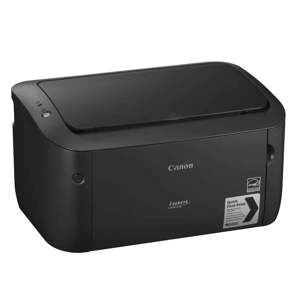 Canon i-SENSYS LBP6030B Mono Laser Home/Office Printer + 2 Black Toner Cartridges – A4, Print Only, 18 ppm, 300 × 300 dpi, USB, Compact Design, Black | 8468B042