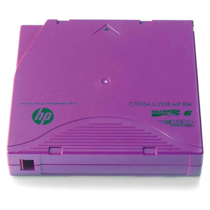 Hewlett Packard Enterprises 6.25TB LTO-6 Ultrium RW Data Cartridge, 400 MB/s Transfer Speed, AES 256-Bit Encryption, 30-Year Archival Life, Purple | C7976A