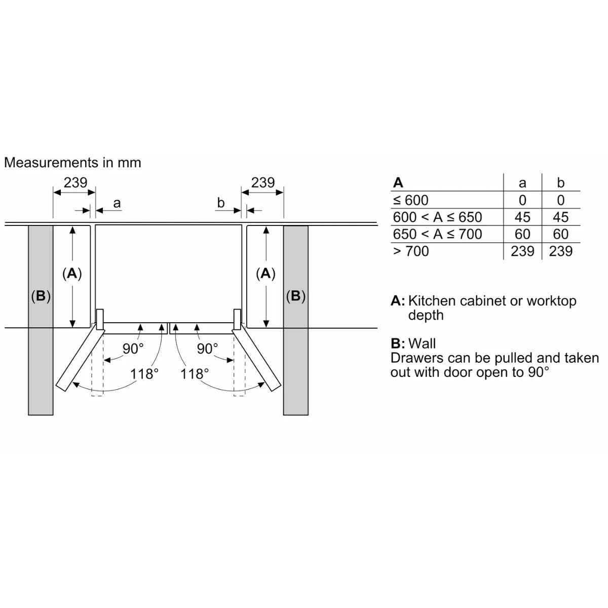 Siemens iQ300 French Door Bottom Freezer Refrigerator 605L