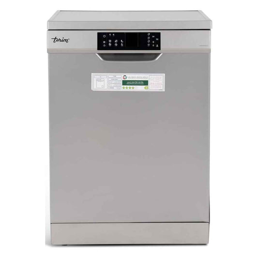 Terim TERDW1506VS Freestanding Dishwasher – 15 Place Settings, 6 Programs, Dark Silver