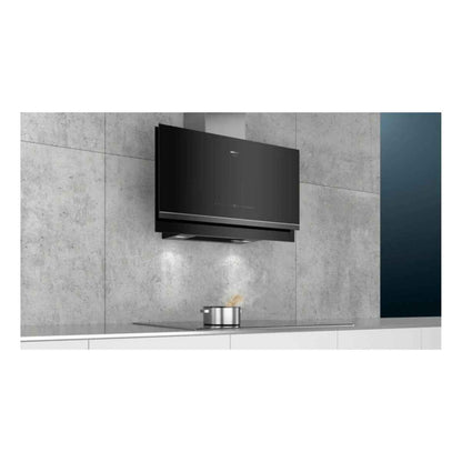 Siemens iQ700 Series Home Connect Built-In Hood LC97FVW69B&nbsp; – 90cm Flat Design, Wall Mounted, Clear Black Glass
