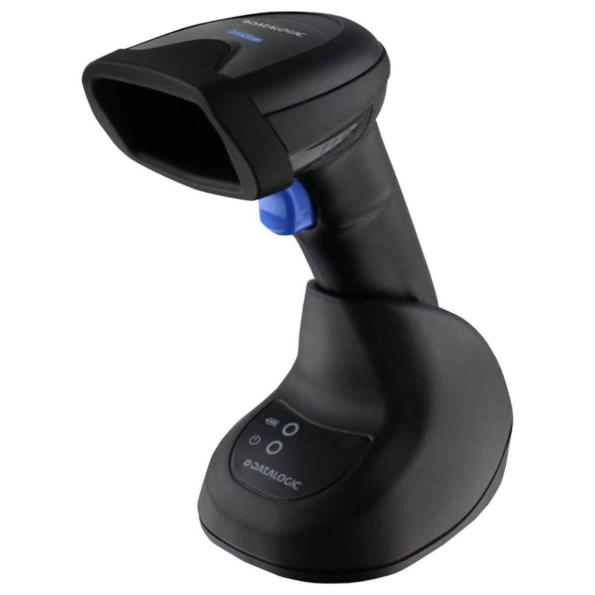 Datalogic QuickScan QBT2500 Bluetooth Scanner, 2D, Imager, Digimarc, Multi-Interface (RS232, KBW, USB), IP52 Protection Class, (USB, Straight, 2m), Charging/Transmitter Cradle, Black | QBT2500-BK-BTK1