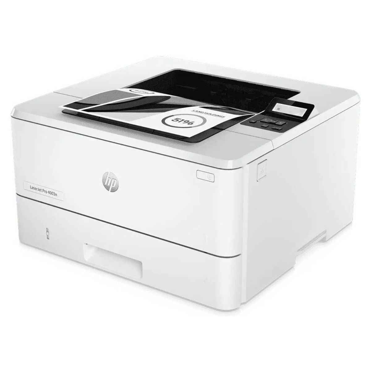 HP LaserJet Pro 4003n Printer, Monochrome Laser Printer, Up to 40 ppm Print Speed, Gigabit Ethernet Networking, Enterprise Security | 2Z611A (Without Toners)