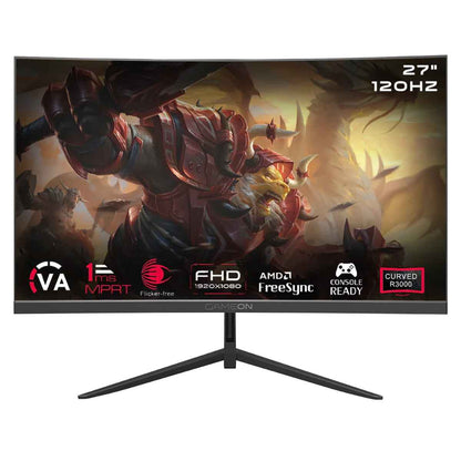 GAMEON GOC27F120VA 27″ Curved FHD Gaming Monitor – 120Hz, 1ms MPRT, HDMI 2.1, VA Panel