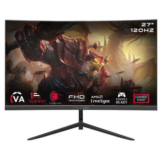 GAMEON GOC27F120VA 27″ Curved FHD Gaming Monitor – 120Hz, 1ms MPRT, HDMI 2.1, VA Panel