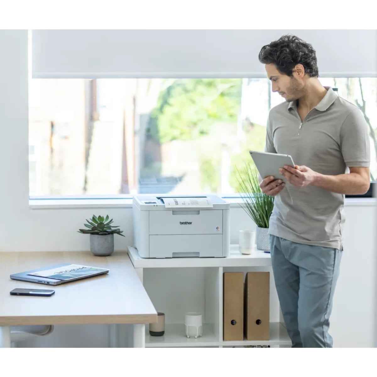 Brother HL-L3220CW Color Laser Printer, 19 PPM Print Speed, 2400 x 600 DPI, Up To 250 Sheets, USB, Wireless & Wi-Fi Direct | HL-L3220CW