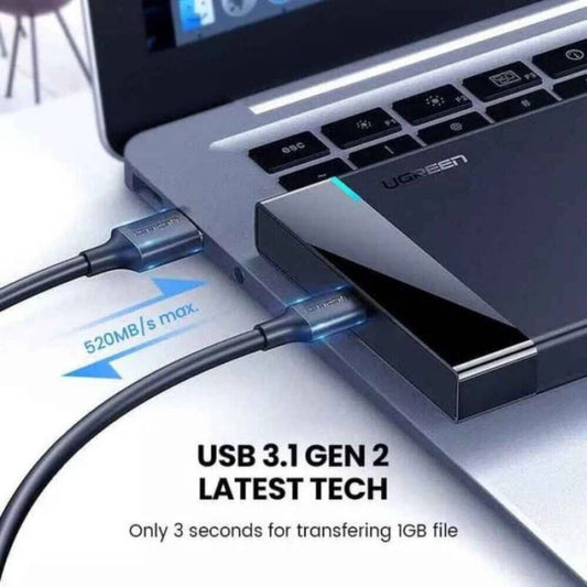UGREEN 60735 SATA External Hard Drive Enclosure | 2.5-Inch HDD &amp; SSD | USB-C | Up to 6Gbps | USB 3.0