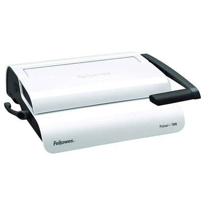 Fellowes Pulsar+ 300 Comb Binding Machine | 15 Sheet Punch Capacity | 300 Sheet Binding Capacity | 38mm Comb Size | White