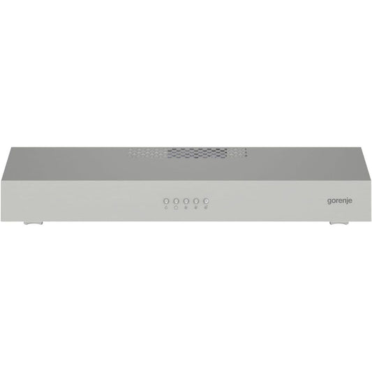 Gorenje WHU629ES/S Undercabinet Cooker Hood, 60cm, High Extraction Rate, Re-Circulating &amp; Ducted Ventilation, Quiet Operation, LED Lighting, Silver