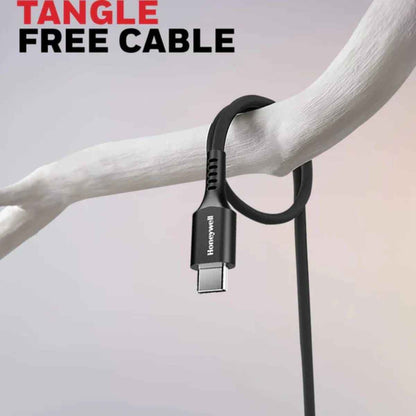 Honeywell Type-C to Type-C USB 2.0 Cable, 1.8 Mtr, Fast Charge & Ultra Soft Silicone Sync Cable, Black