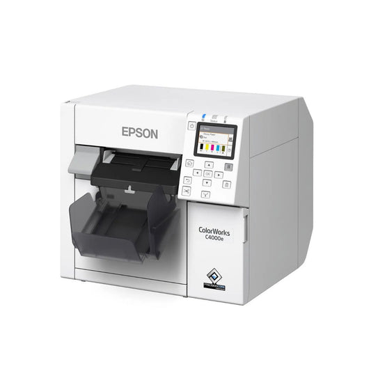 Epson ColorWorks C4000e (BK) Colour Label Printer | 1200 x 1200 DPI | 100 mm/s | USB | Autocutter | C31CK03102BK