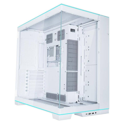 Lian Li O11D EVO RGB E-ATX Dual Chamber Gaming Case, ARGB Lighting, 420mm Radiator Support, Tempered Glass, White | G99.O11DERGBW.00