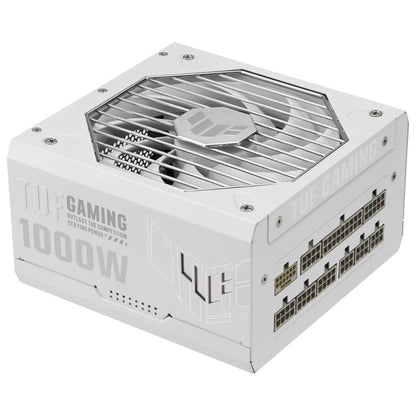 Asus TUF Gaming 1000W ATX Power Supply Unit, 80 Plus Gold Certification, Fully Modular, 135mm Fan, Dual Ball Fan Bearings, Axial-tech Fan Design, Military-grade, Black & White