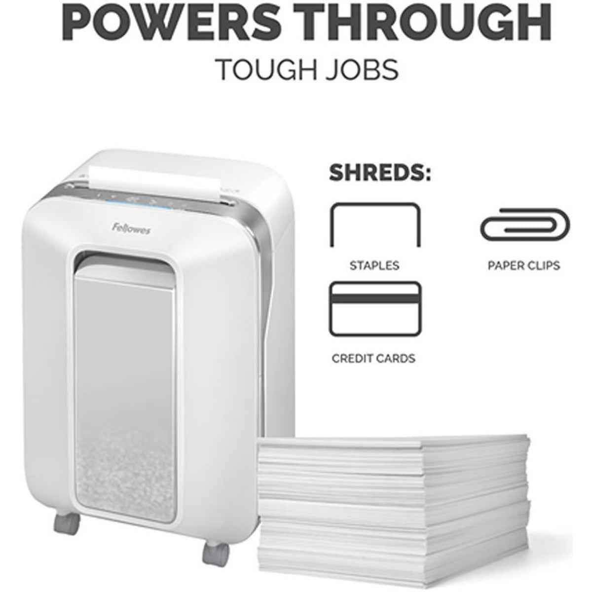 Fellowes Powershred LX200 – Compact Micro-Cut Shredder (12-Sheet, P-4 Security, 6-Gal Bin)
